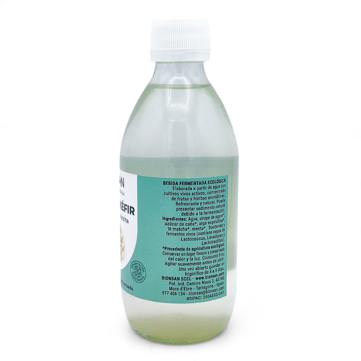 Agua De Kefir Espirulina Té Matcha Eco Bionsan33cl_3
