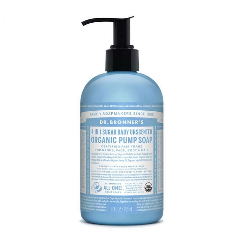 Jabón de azúcar Bebés  Neutral Dr. Bronners 355 ml