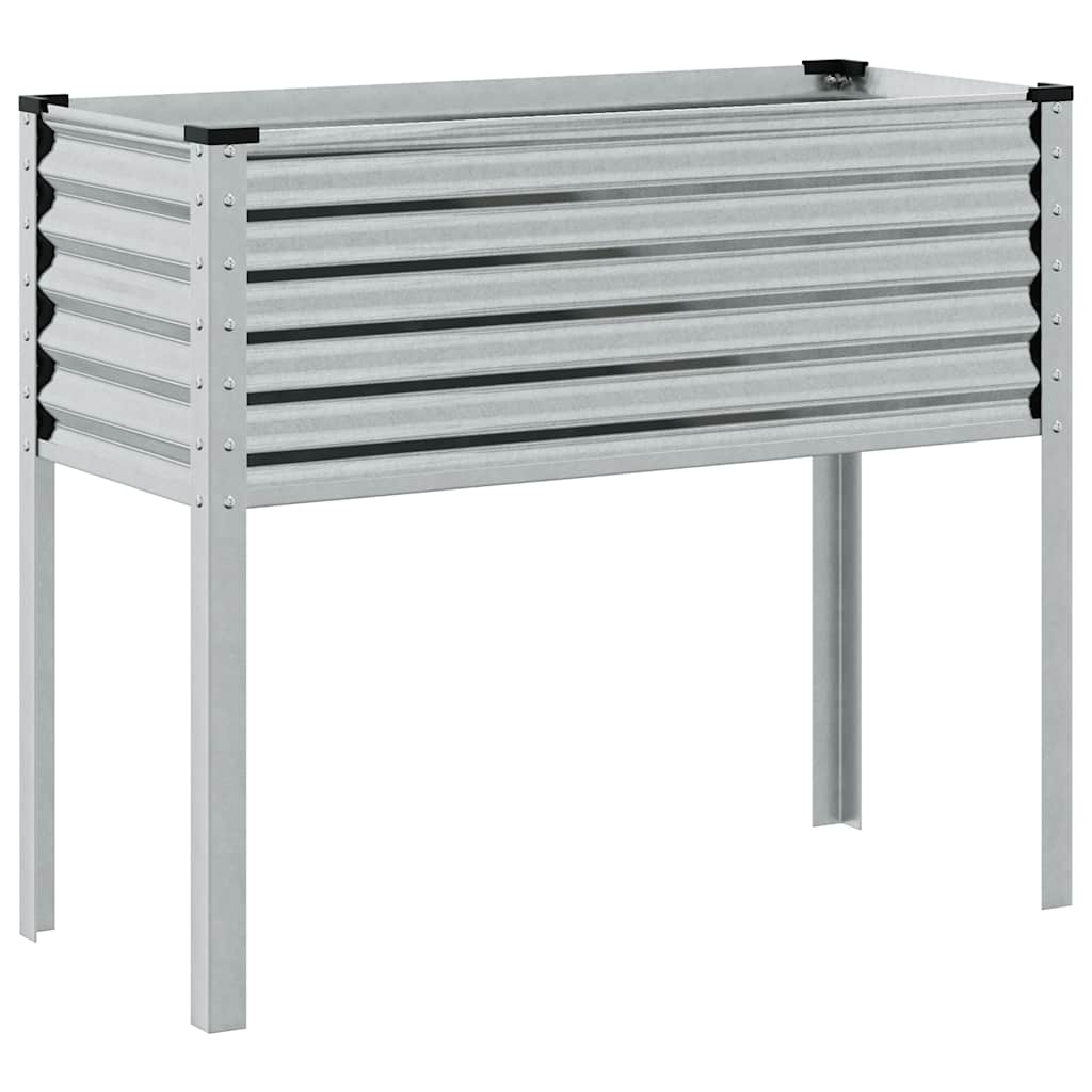 Jardinera De Jardín 100x45x90 Cm De Acero Galvanizado_5