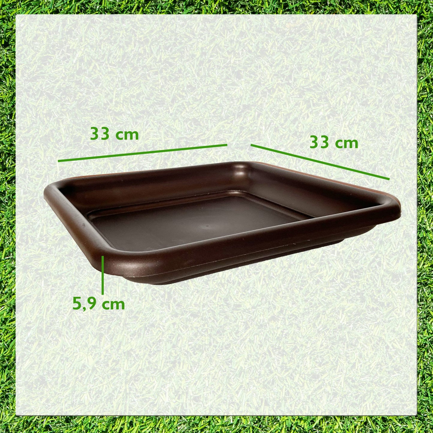 Plato Quadro Vulcano Zanvic Bronce 33 X 33 X 5,9 Cm Fabricada En Plástico_1