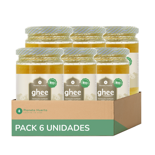 Pack 6xGhee mantequilla clarificada ECO Planeta Huerto 500 gr