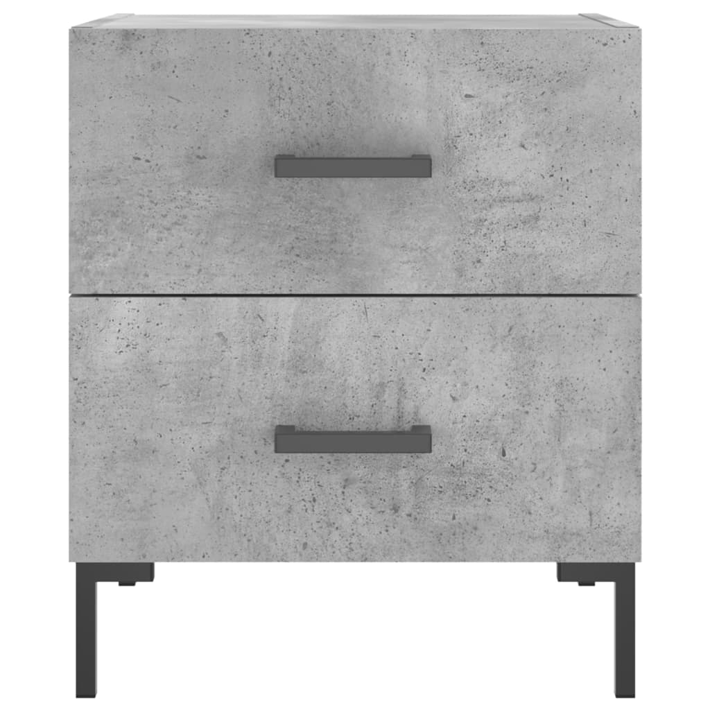 Mesita Noche 2 Uds Madera Ingeniería Gris Hormigón 40x35x47,5cm_4