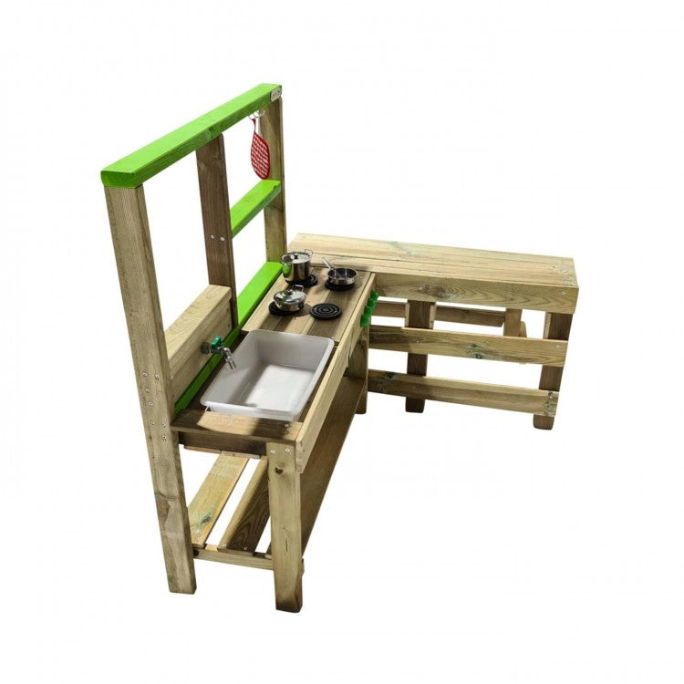 Cocinita Infantil De Madera Para Exterior Masgames Spicy Delicious.