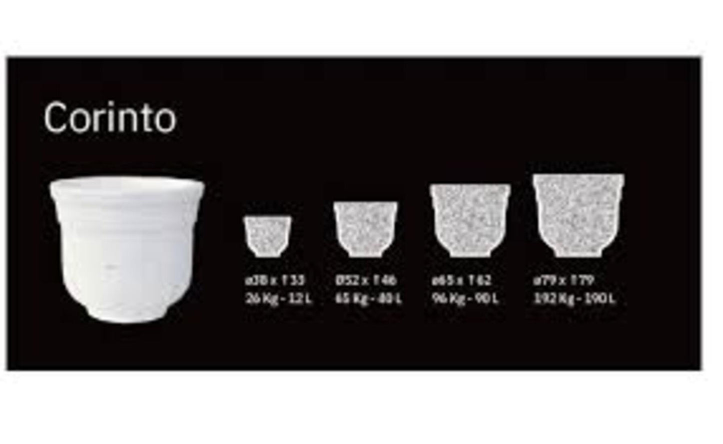 Jardinera De Granito Corinto. 38 cm de ancho por 33 cm de alto. Peso: 26 kilos. Capacidad: 12 litros_1