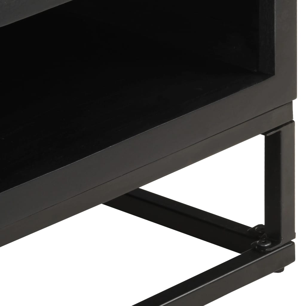 Mesa De Centro De Madera Maciza De Mango 90x60x35 Cm_4
