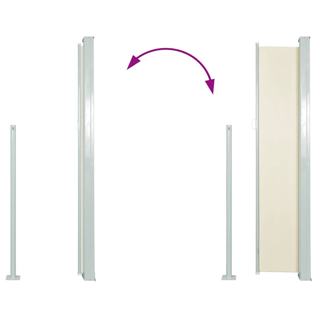 Vidaxl Toldo Lateral De Jardín O Terraza Crema 160x300 Cm_4