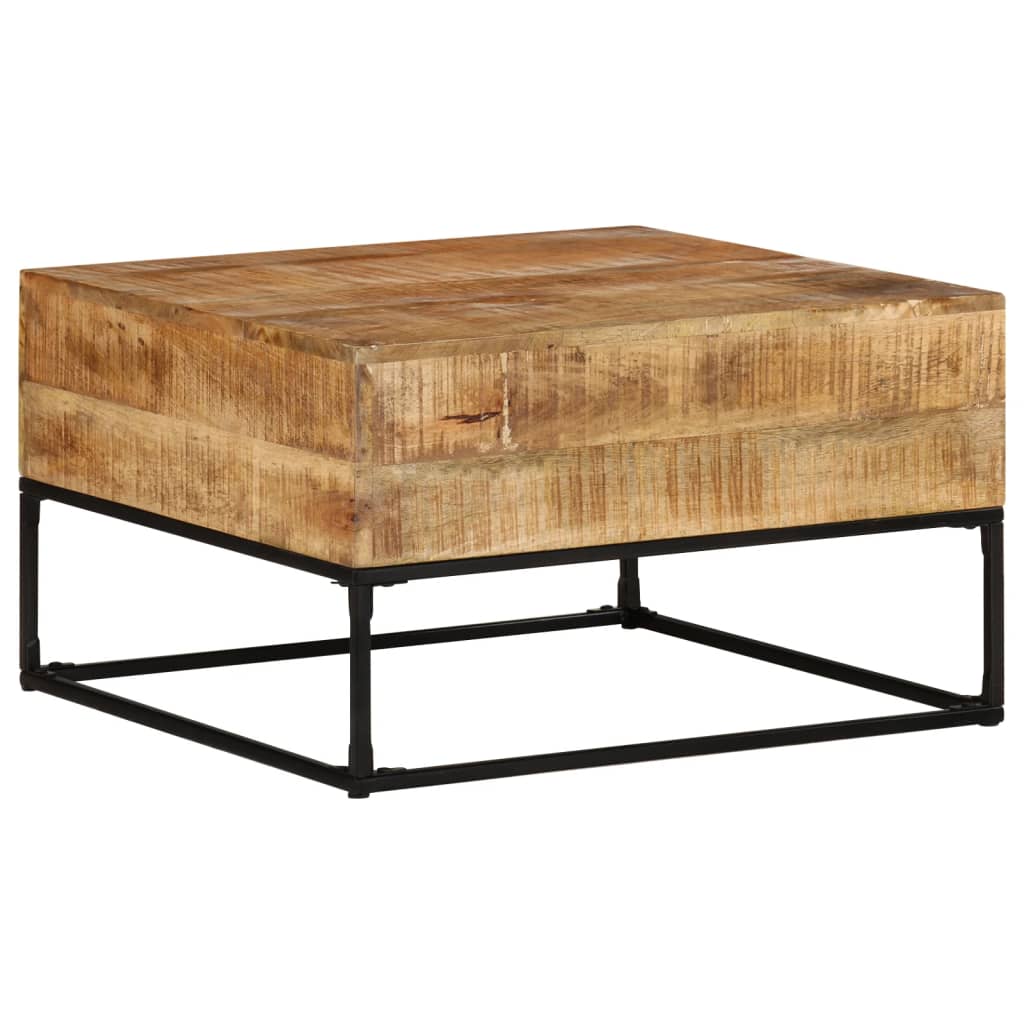 Mesa De Centro Madera De Mango Rugosa 68x68x41 Cm_4