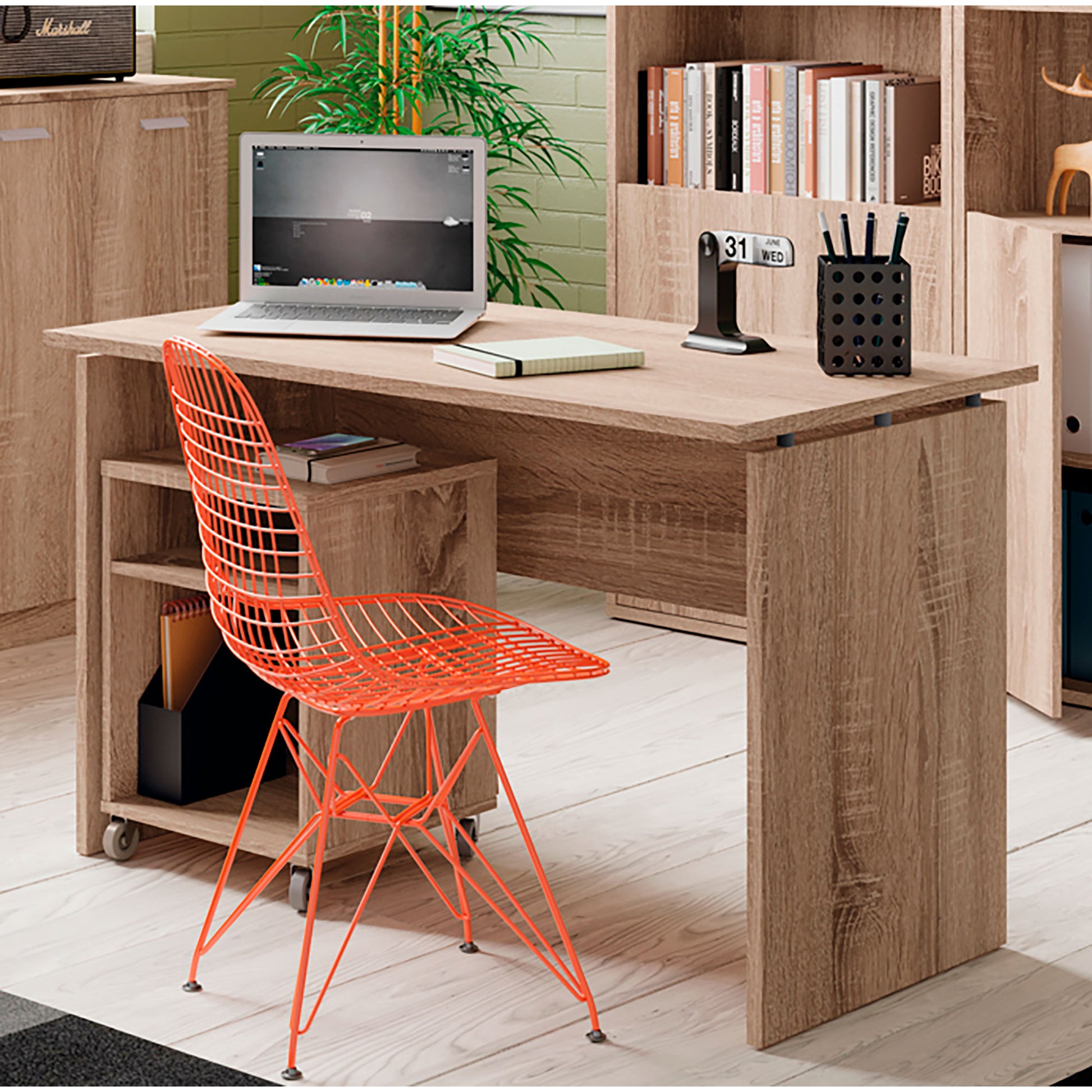 Escritorio, Mesa De Ordenador Oficina, Estudio 76 X 120 X 68 Cm, Despacho, Habitación, Desk, Briebe, Zenith, Madera