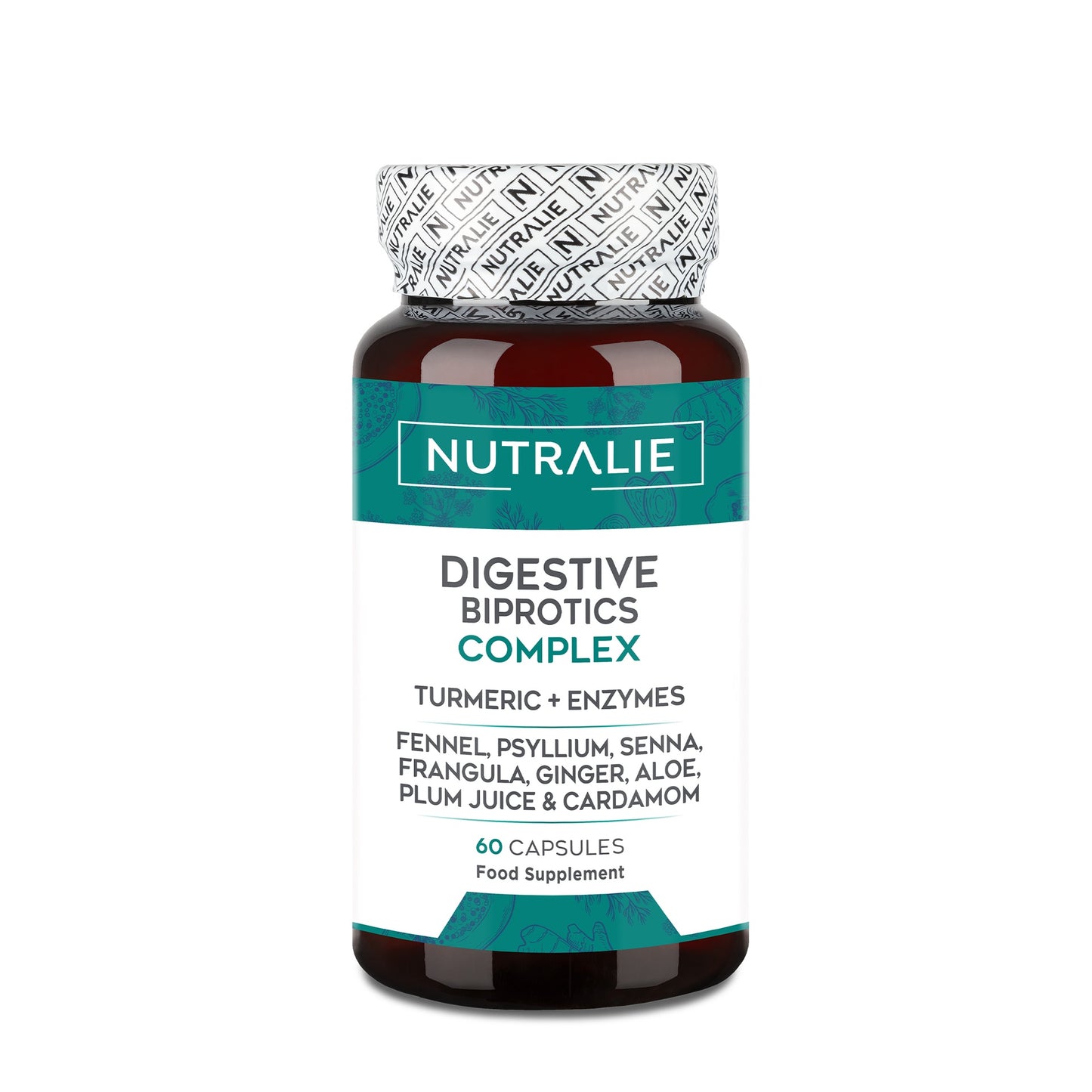 Probiótico Digestivo Complex + Cúrcuma, Nutralie, 60 Cápsulas