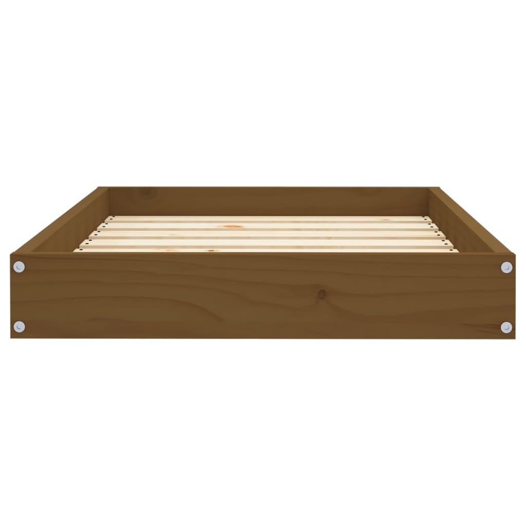 Cama Para Perros Madera Maciza Pino Marrón Miel 71,5x54x9 Cm / Vetonek_5