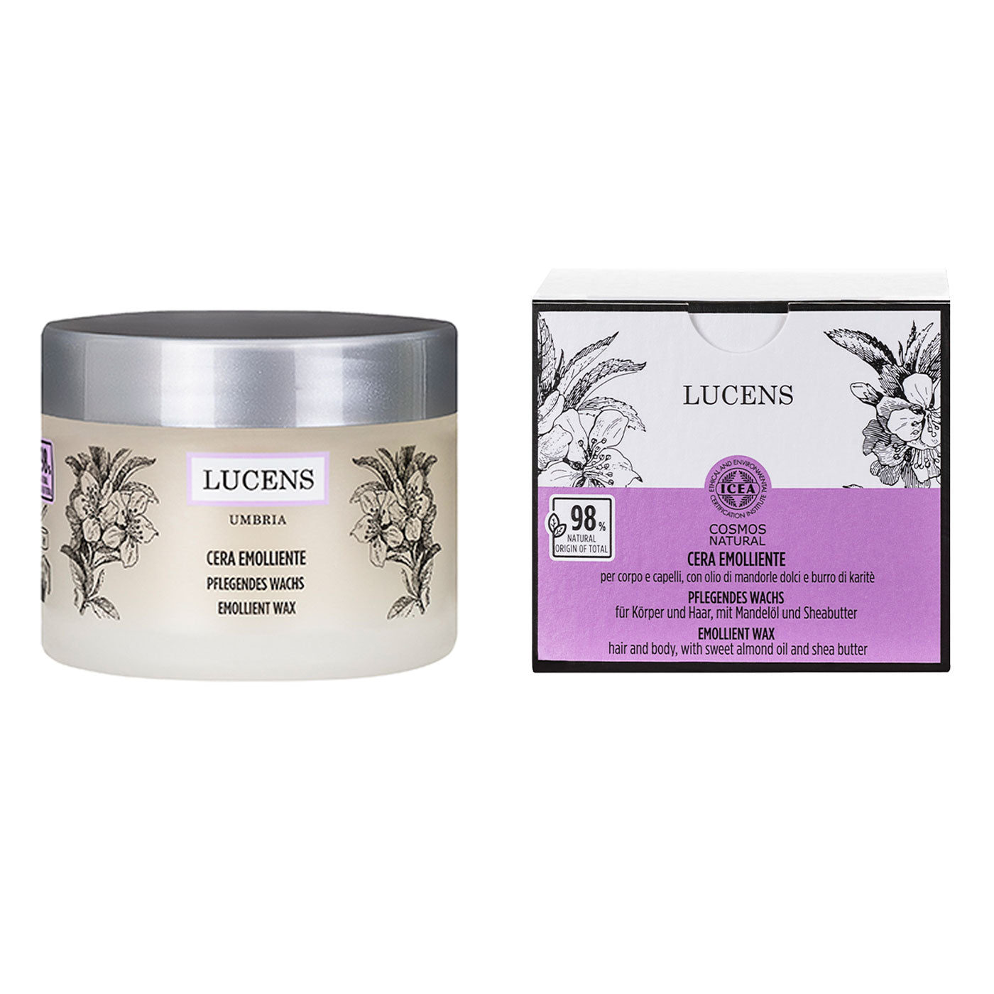 Lucens Umbria - Cera emoliente multiusos de manteca de karité, ideal para cabello y piel, 50 ml_1