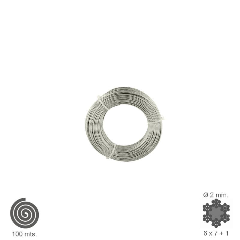 Cable Galvanizado 2 Mm. (rollo 100 Metros) No Elevacion_0