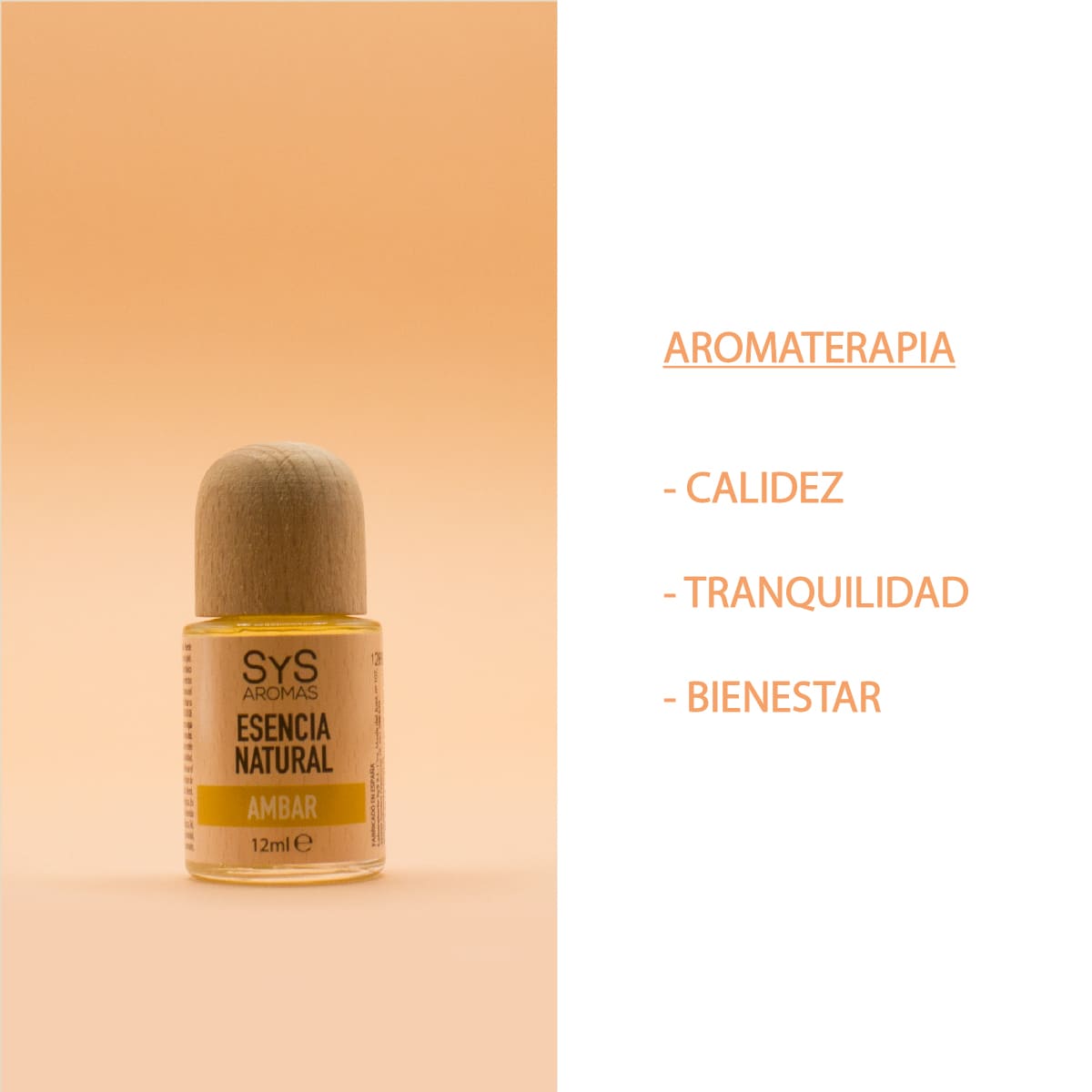 Esencia Natural Ámbar SYS Aromas 12 ml | Aroma Dulce y Amaderado | Para Quemadores y Humidificadores_4