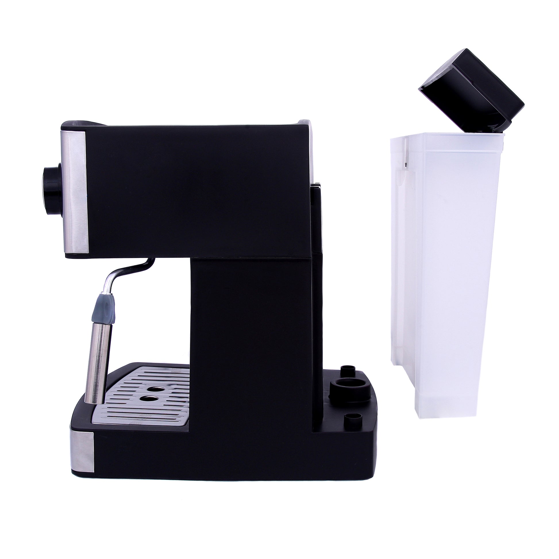 Cafetera Expresso Manual 15 Bares 1,6 L, Brazo Doble Salida, Espumador Leche, Calientatazas Mesko Ms4403 Plata