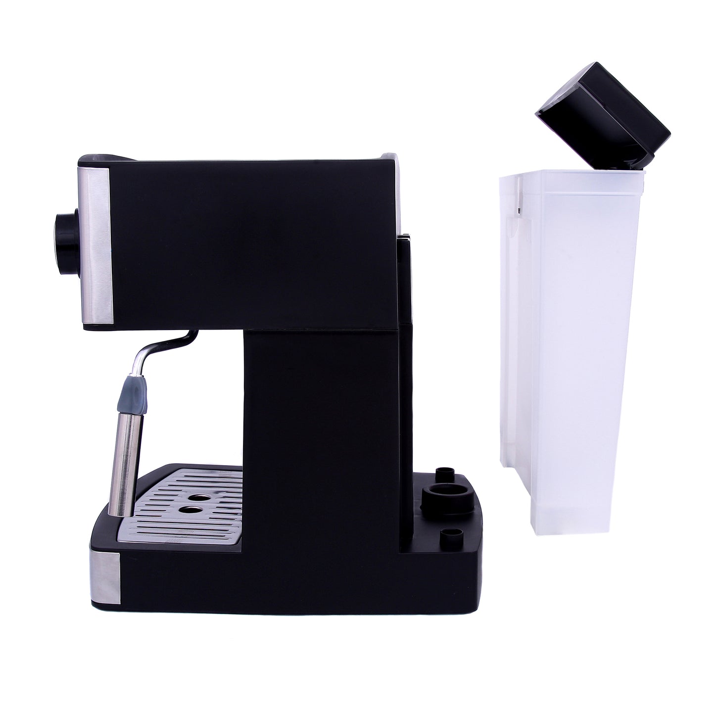 Cafetera Expresso Manual 15 Bares 1,6 L, Brazo Doble Salida, Espumador Leche, Calientatazas Mesko Ms4403 Plata