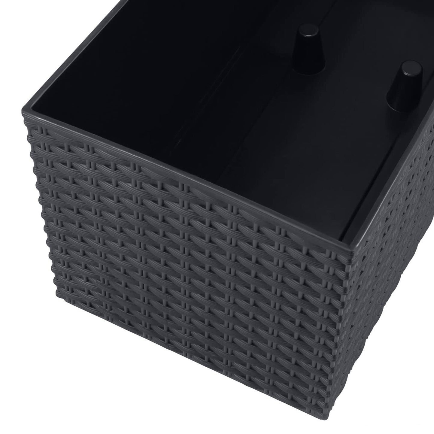 2 Unidades De Jardinera Rectangular 17 Litros Con Autorriego Color Antracita 52 X 20 X 19 Cm_5