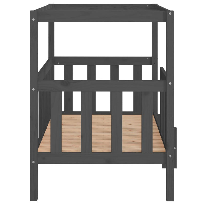 Vidaxl Cama Para Perros Madera Maciza De Pino Gris 105,5x83,5x100 Cm_5