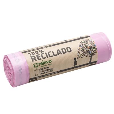 Bolsas basura perfumadas 30 litros 100% recicladas Relevo 15 Uds