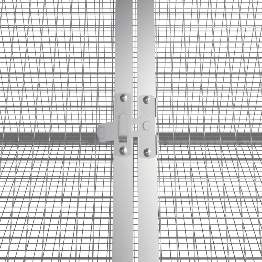 Vidaxl Jaula De Conejos Acero Galvanizado Antracita 403,5x80,5x71 Cm_4