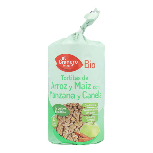Tortitas de Arroz y Maíz con Manzana y Canela El Granero, 127g