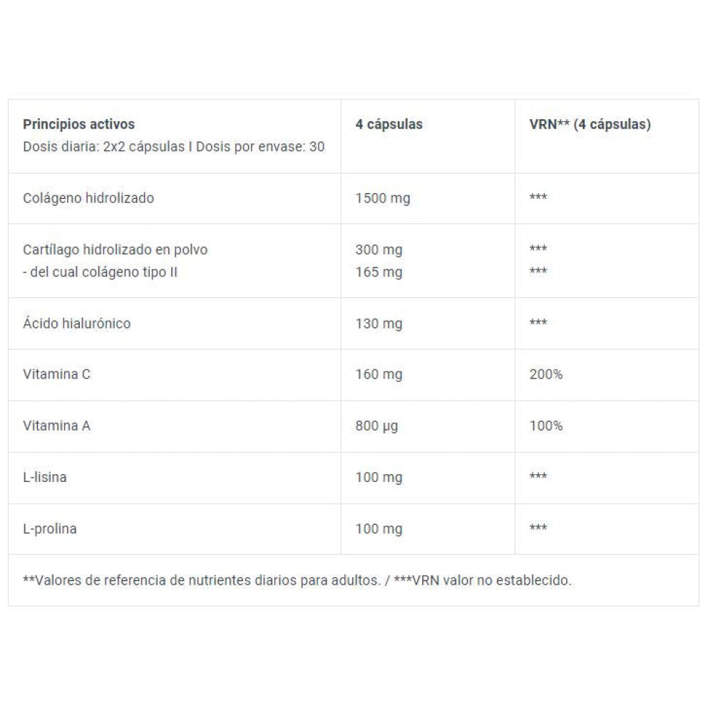 Hyaluronic & Collagen 120 Caps