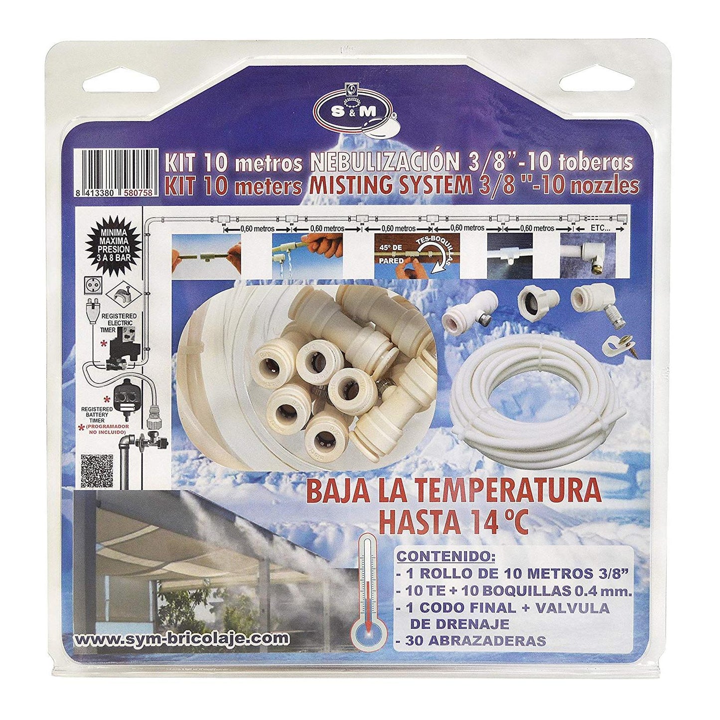 Kit nebulización 3/8"-10 toberas