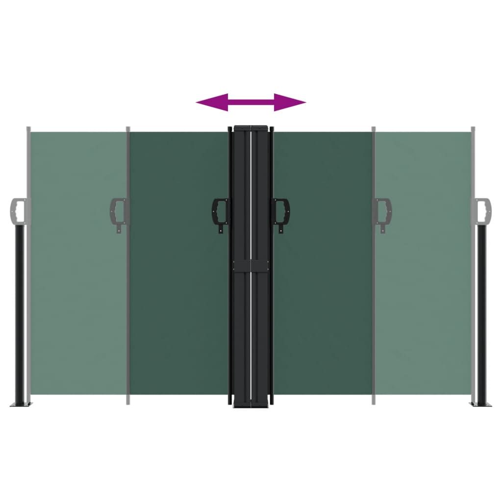 Vidaxl Toldo Lateral Retráctil Verde Oscuro 140x1000 Cm_4