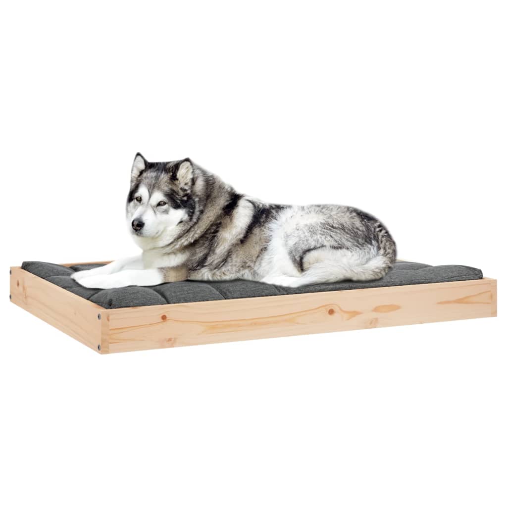 Cama Para Perros Madera Maciza De Pino 101,5x74x9 Cm / Vetonek_5