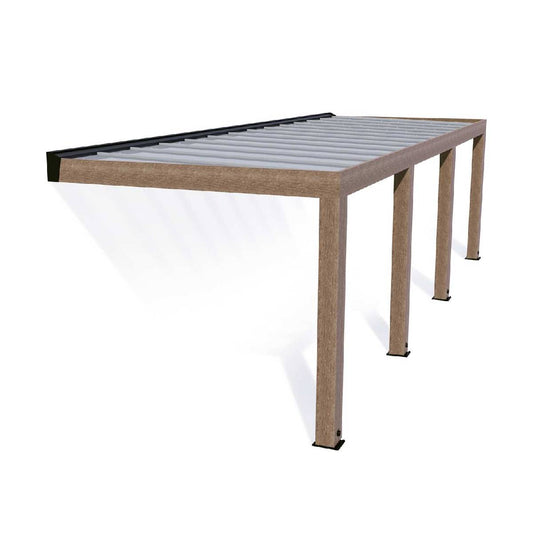 Pérgola adosada de madera de cedro Helsinki 300x860 cm Canopia