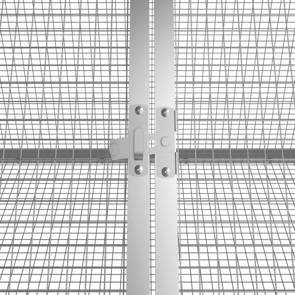 Vidaxl Jaula De Conejos Acero Galvanizado Antracita 504,5x80,5x71 Cm_4