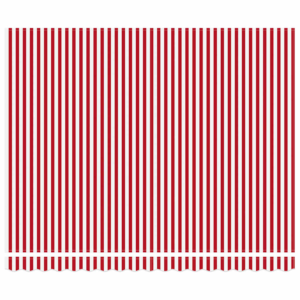 Toldo Retráctil Rojo Y Blanco 400 X 350 Cm Poliéster Y Aluminio_5