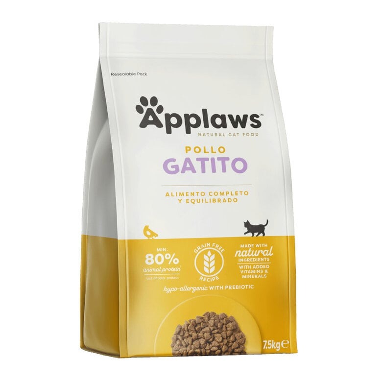 Applaws Cat Dry Kitten Pollo 7,5 g Pienso natural para gatitos grain free