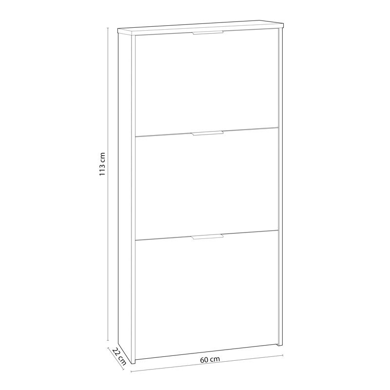 Zapatero 3 Puertas Abatible Blanco_2