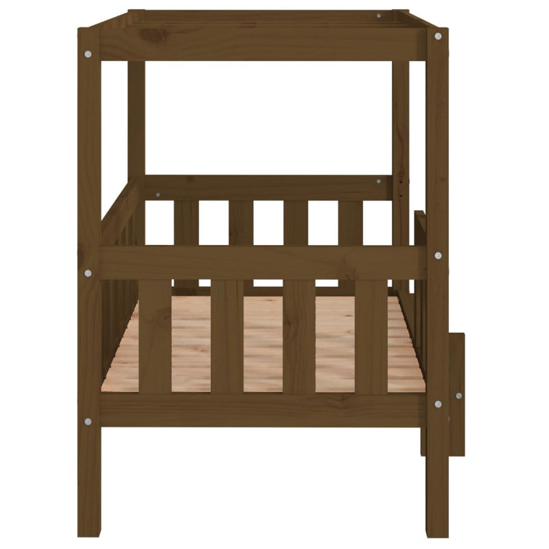 Vidaxl Cama Para Perros Madera Maciza Pino Marrón Miel 95,5x73,5x90 Cm_5