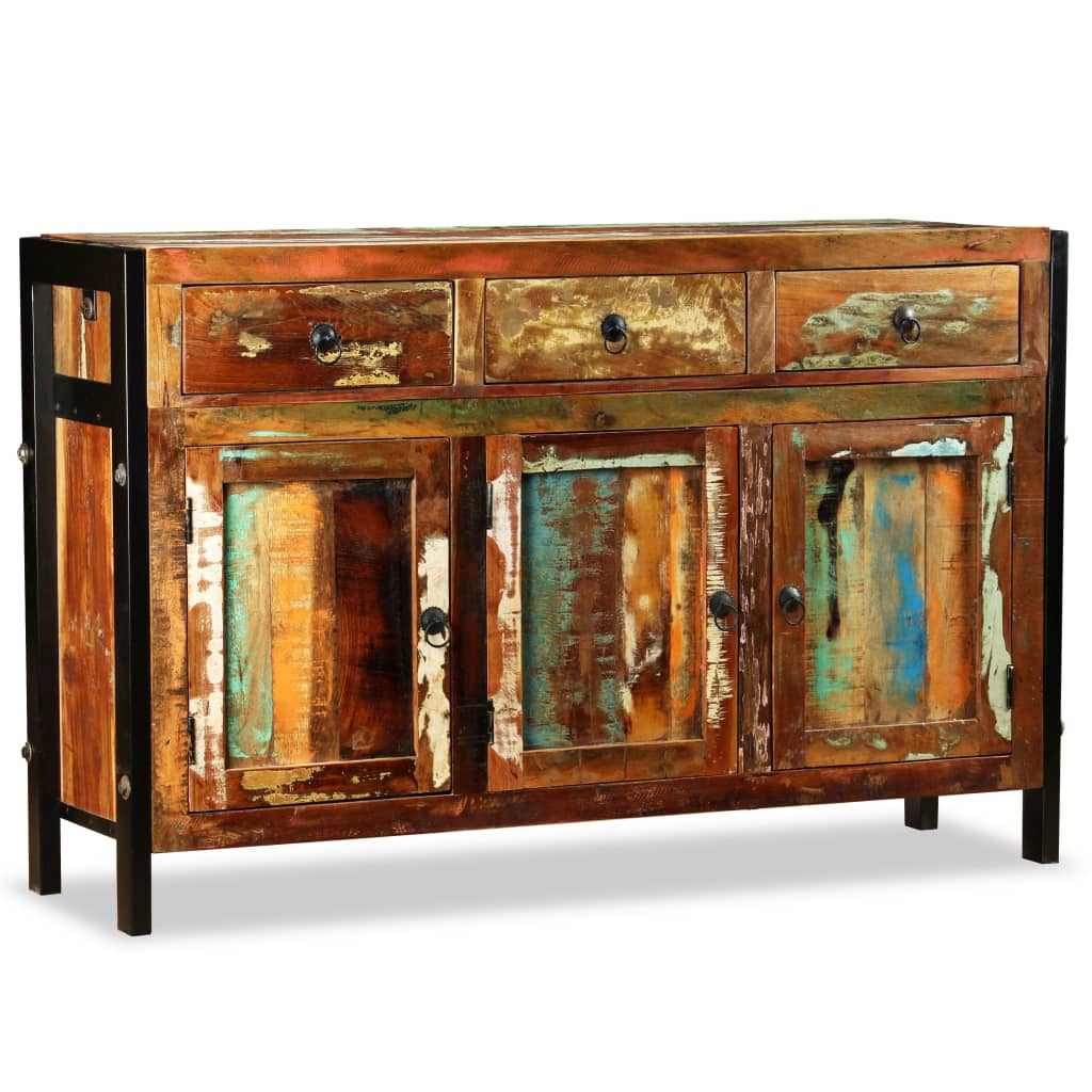 Aparador De Madera Reciclada Maciza 120x35x76 Cm_3