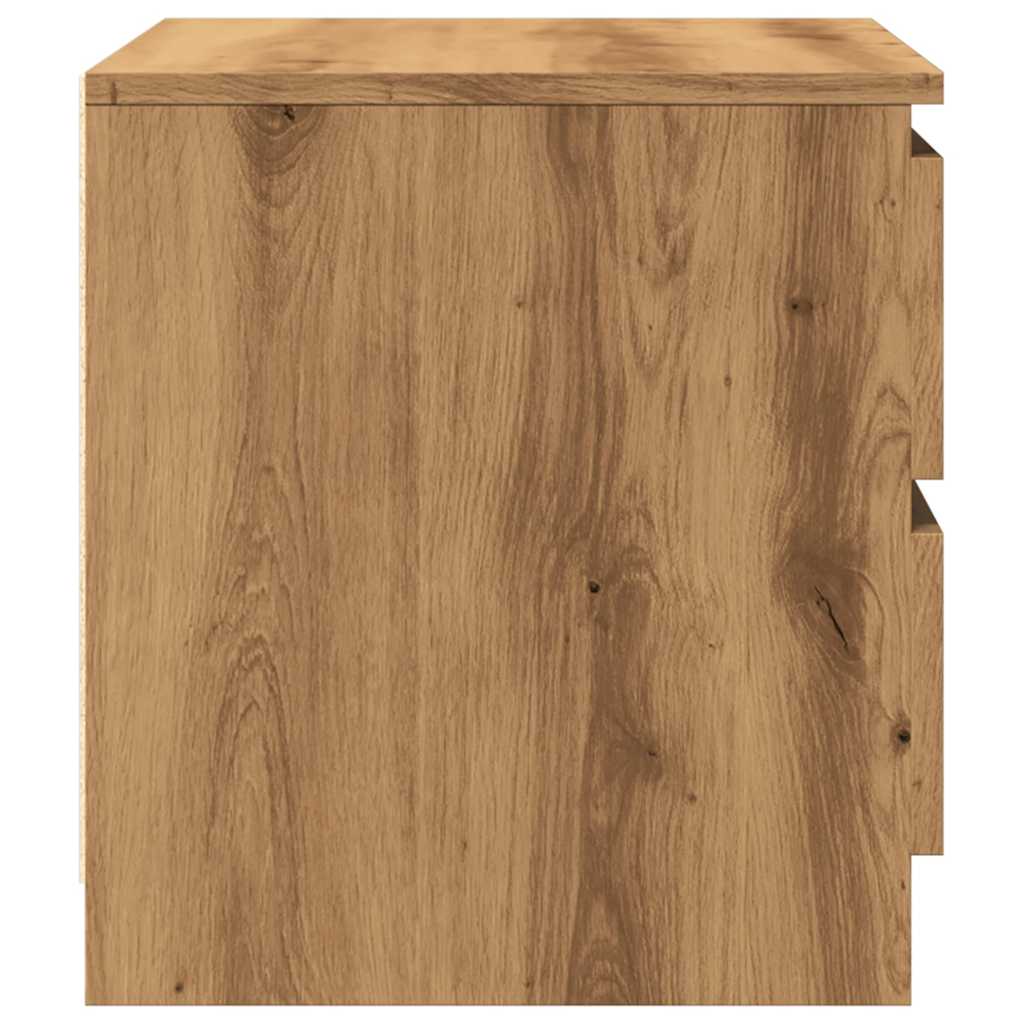 Mesita De Noche Madera De Ingeniería Roble Artisan 50x40x43.5cm_4