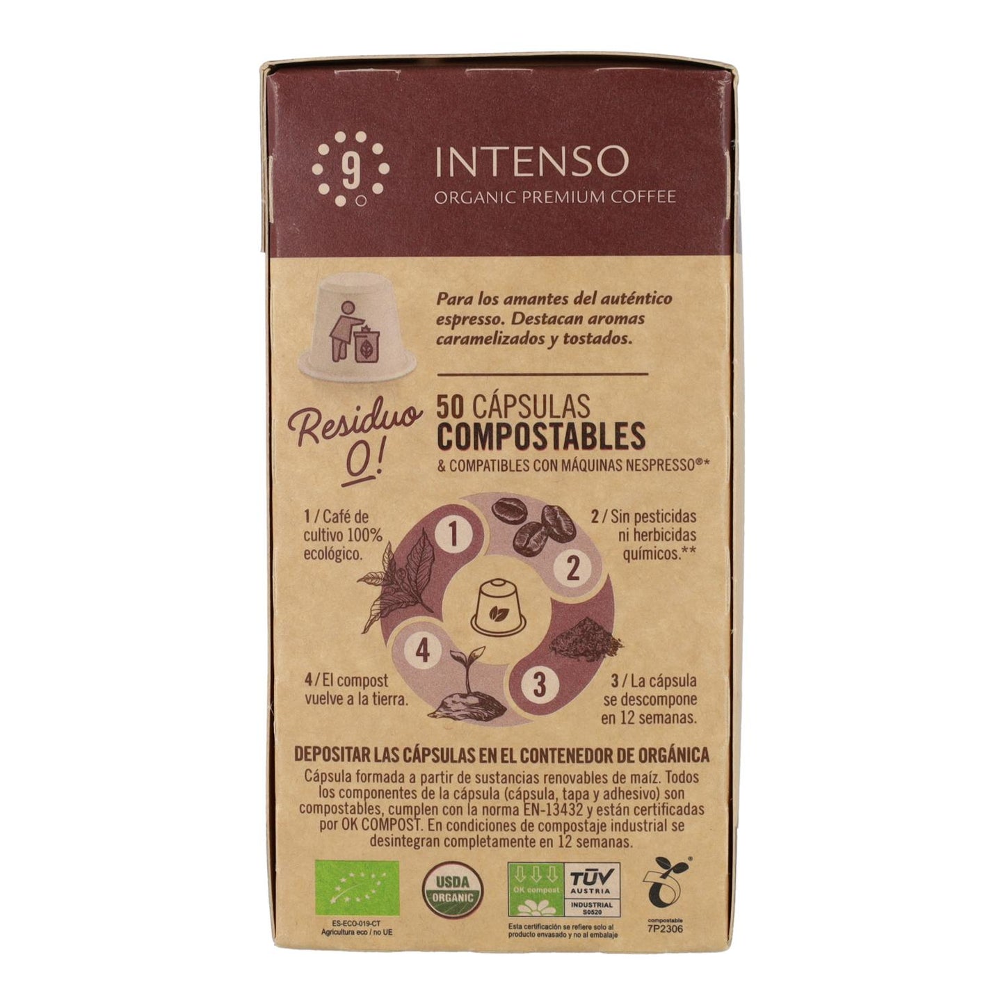 Cápsulas Compostables Intenso Nespresso 50 cápsulas
