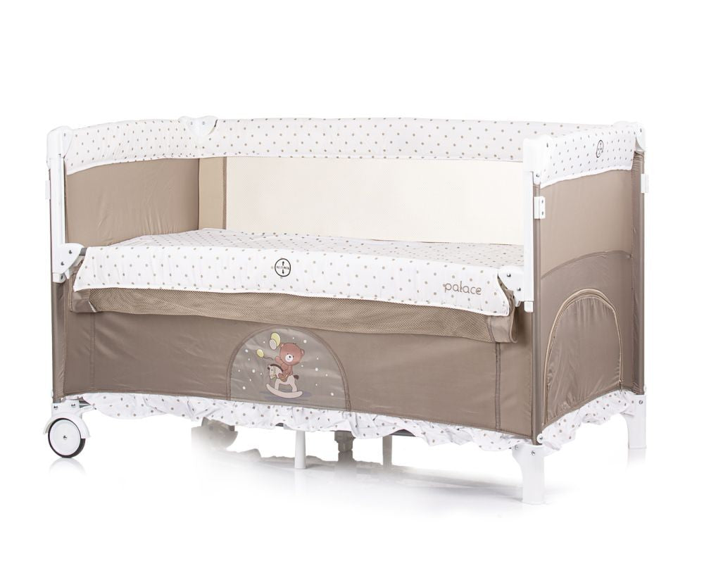 Cuna De Viaje Con Dosel Y Cambiador Palace Bear Beige_4