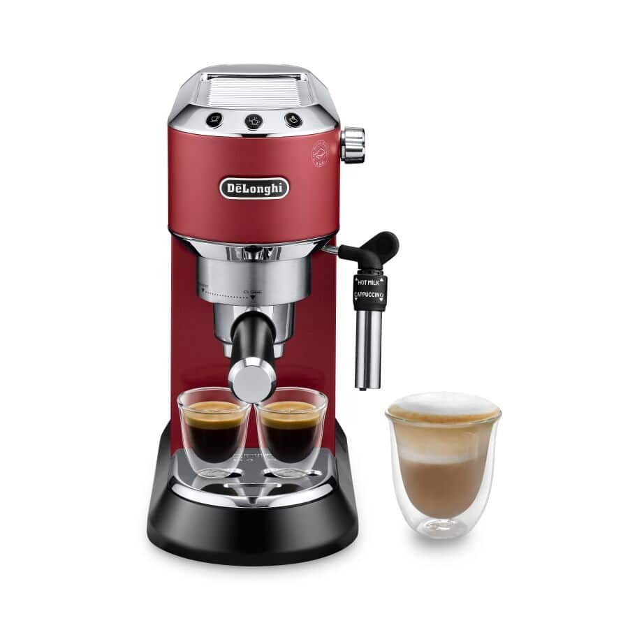 Delonghi Dedica Style Cafetera manual Espresso y Capuccino EC685.R rojo