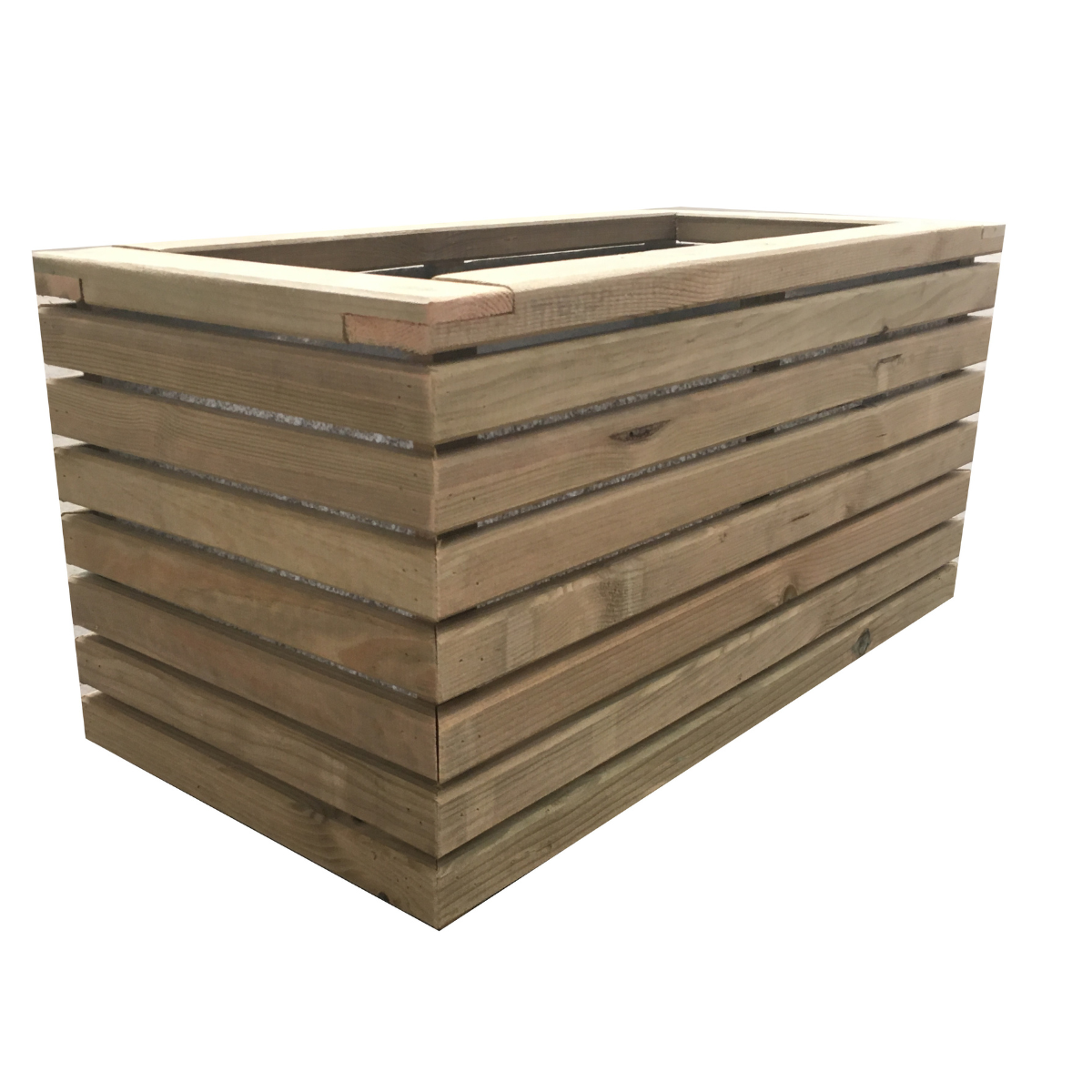 Jardinera Luxe De Madera Tratada Vidahuerto 100x50x50 Cm.
