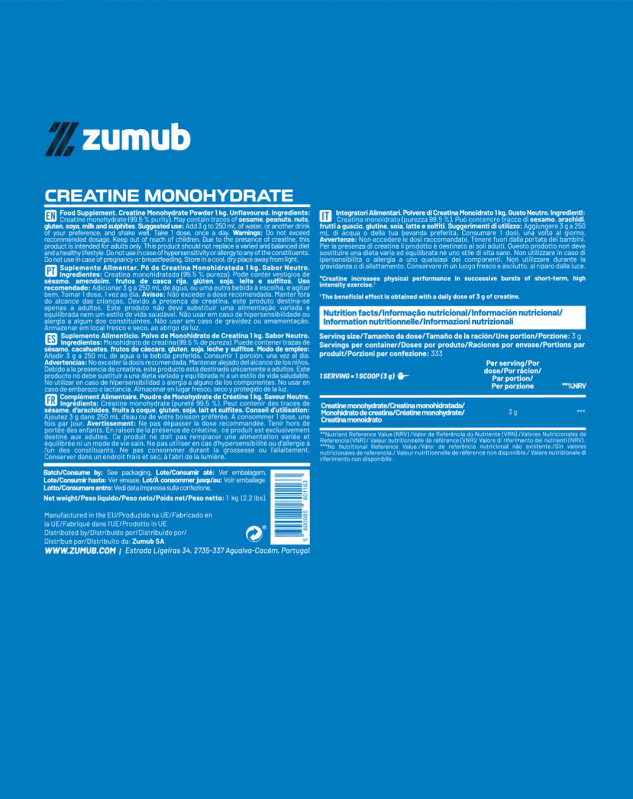 Zumub Creatine 1kg