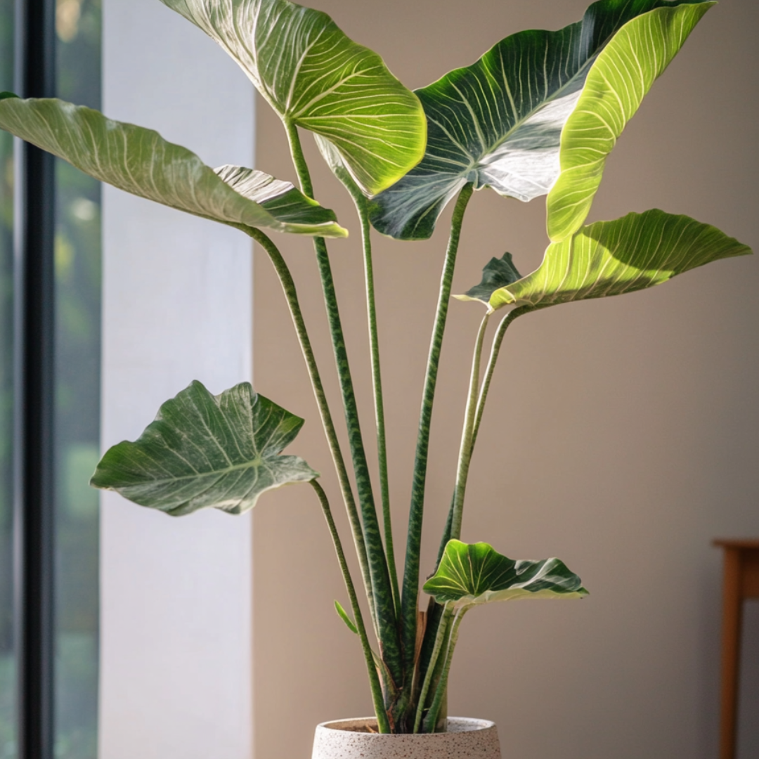 Planta Cebra - Alocasia 'zebrina' - Altura 140-150cm - ⌀32cm