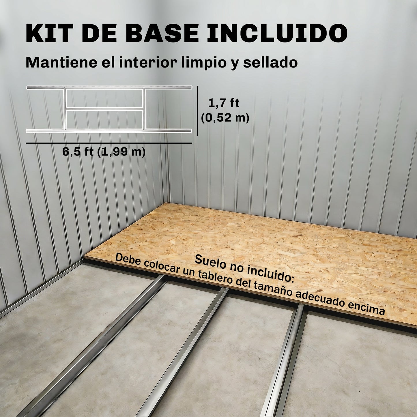 Outsunny Caseta De Jardín Exterior 2,42 M² 213x130x185 Cm Con Puerta Corredera_5