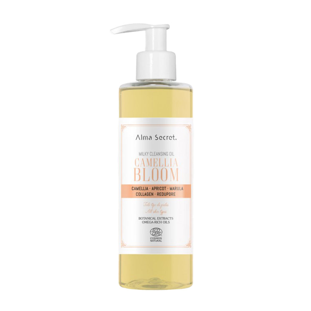 Aceite desmaquillante 'oil to milk' camellia bloom Ecocert Cosmos natural, Alma Secret, 216 g