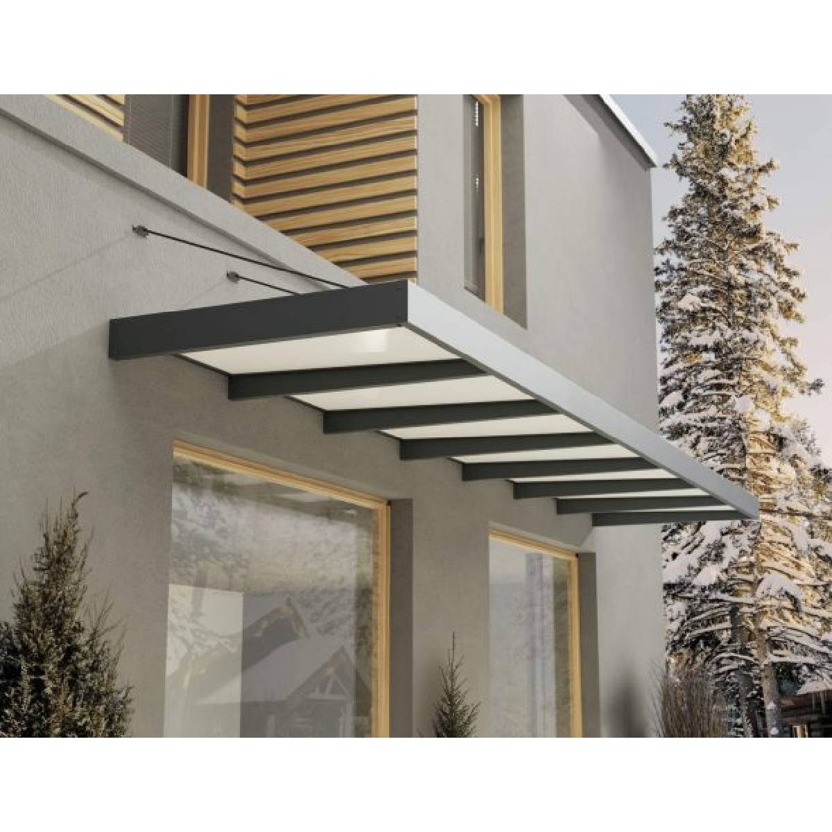 Marquesina para puerta Sophia XL 140x660 cm opal Canopia