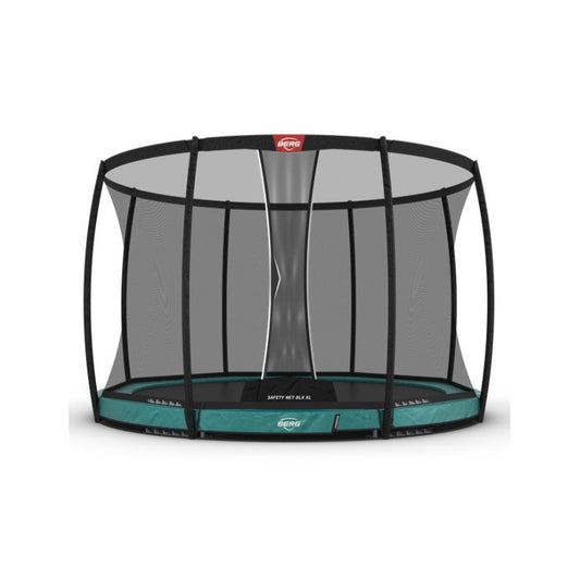 Cama Elastica Berg Inground Champion 430 + Red Deluxe Verde Safety Net Deluxe Xl.