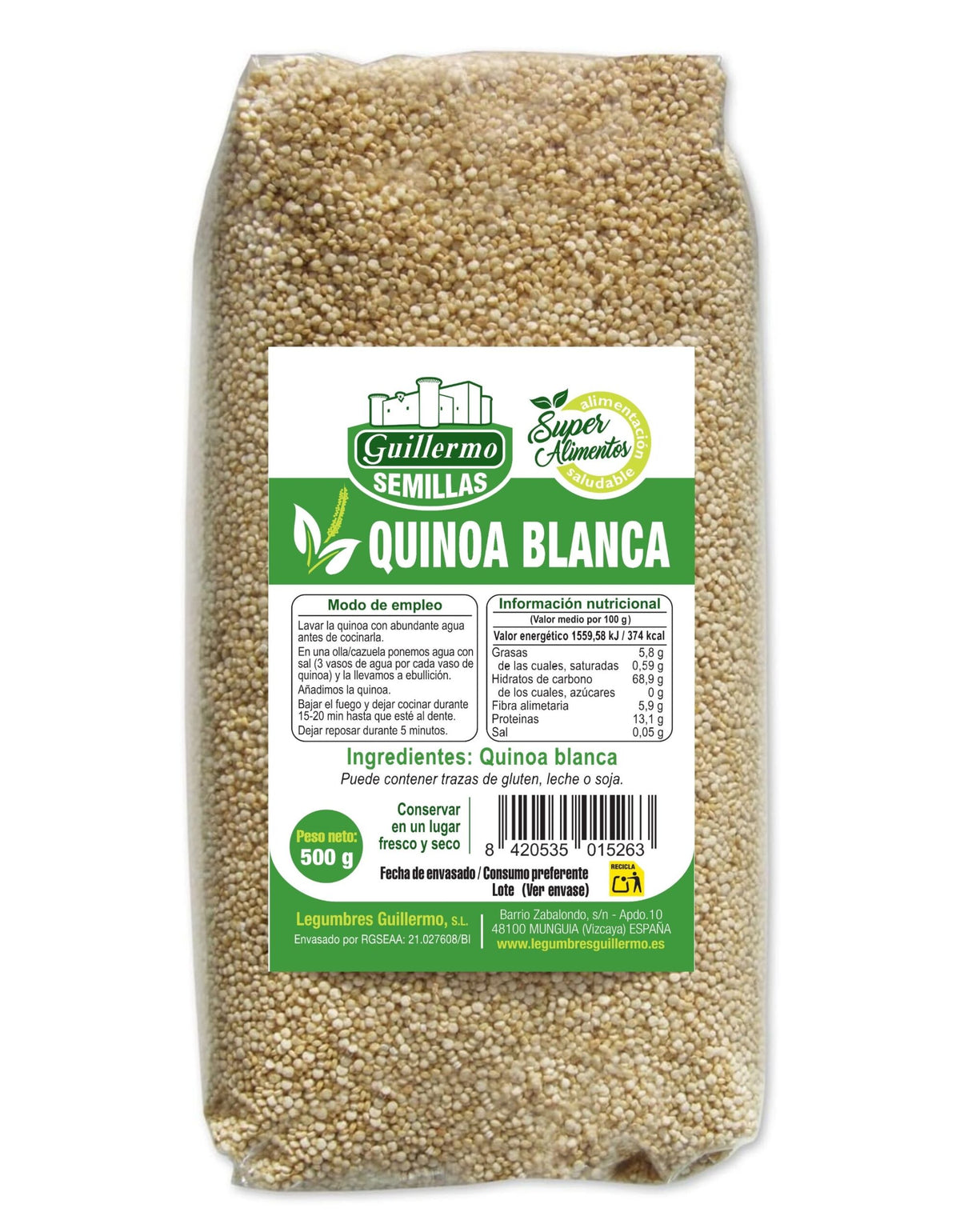 Quinoa Blanca - 500 G, Paquete_0