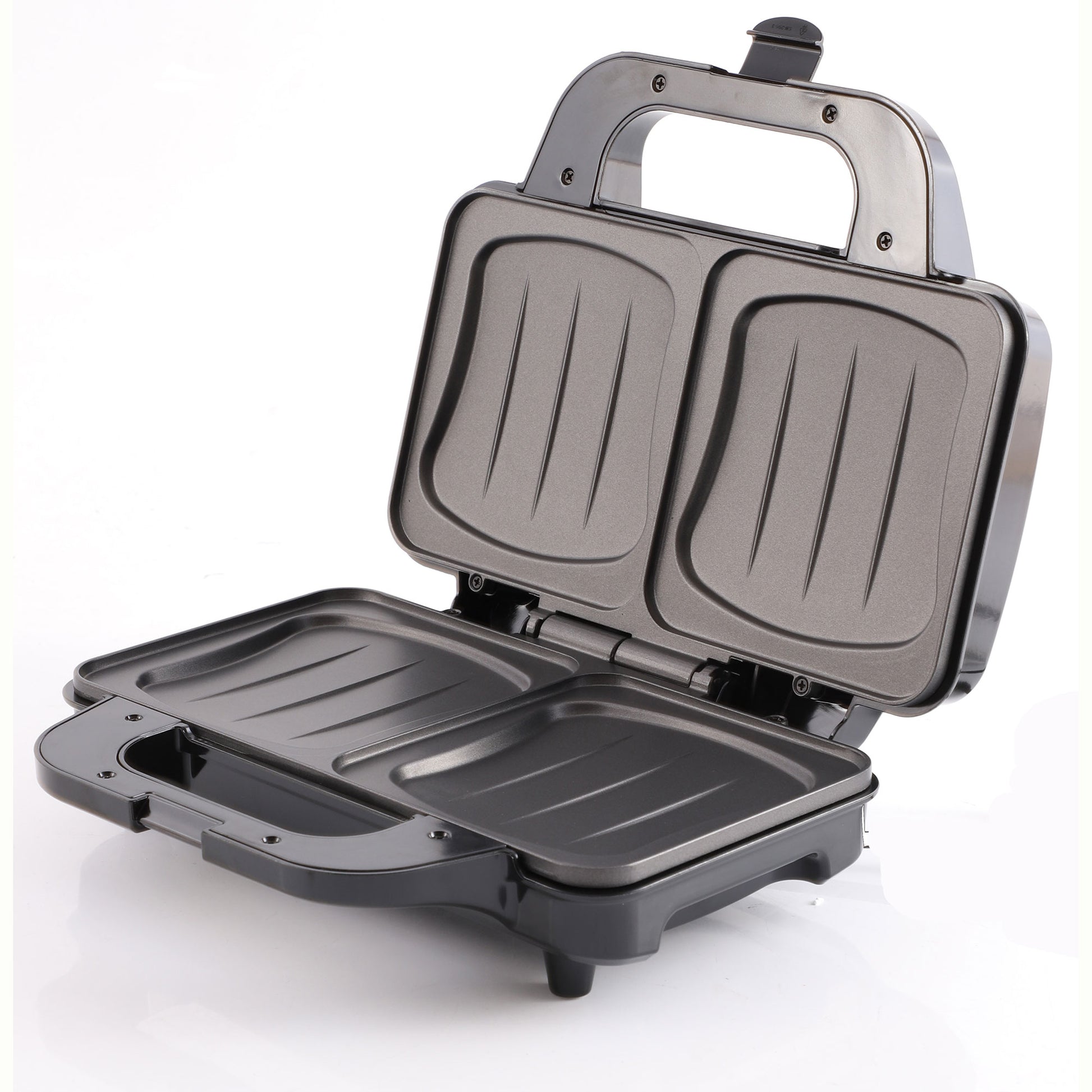 Sandwichera, 2 Sandwiches Xl, Placas Antiadherentes, Termostato, Acero Inoxidable, Compacta Camry Cr3054 1300w