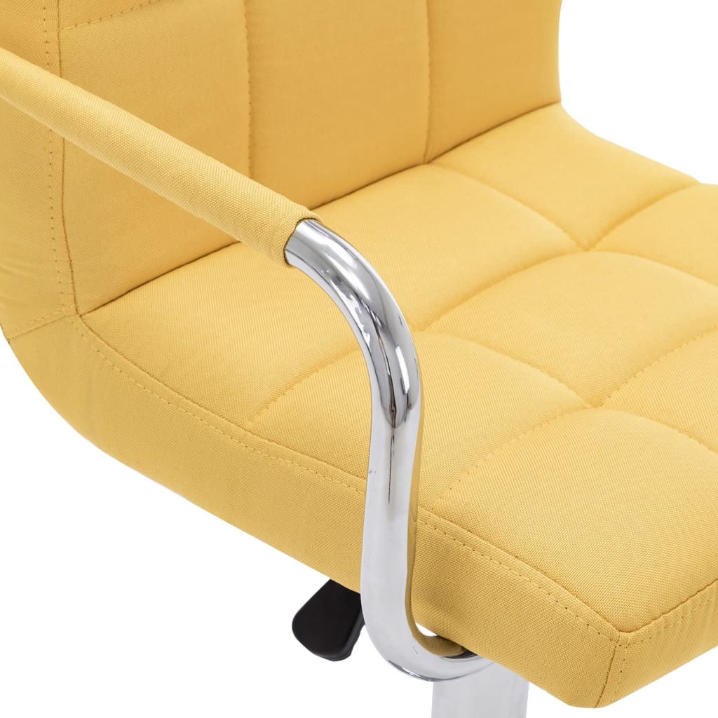 Taburetes De Cocina 2 Unidades Tela Amarillo_5
