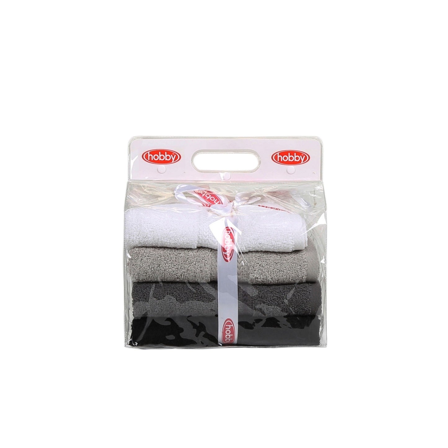 Juego De Toallas De Mano (4 Piezas) Blanco, Gris, Gris Oscuro Y Negro_3
